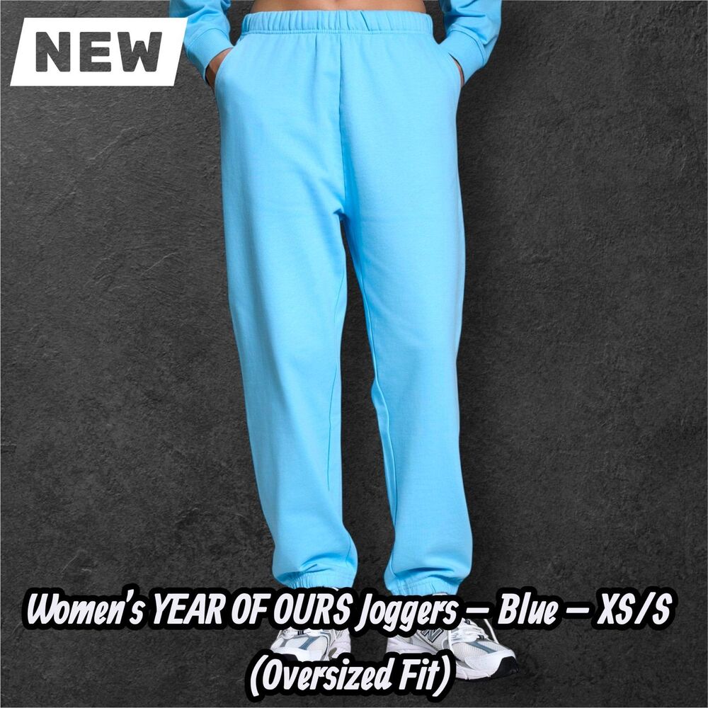 New Women’s YEAR OF OURS Joggers – Baby Blue – XS/S (Oversized Fit)